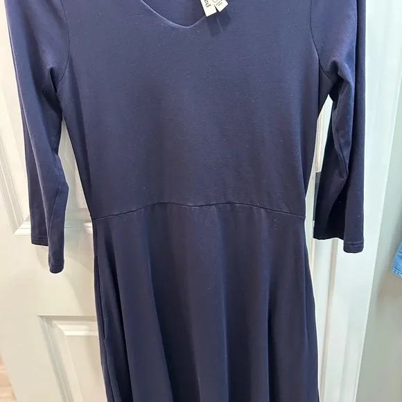 Pact Navy 3/4 Sleeve Midi Dress - Picture 4 of 7